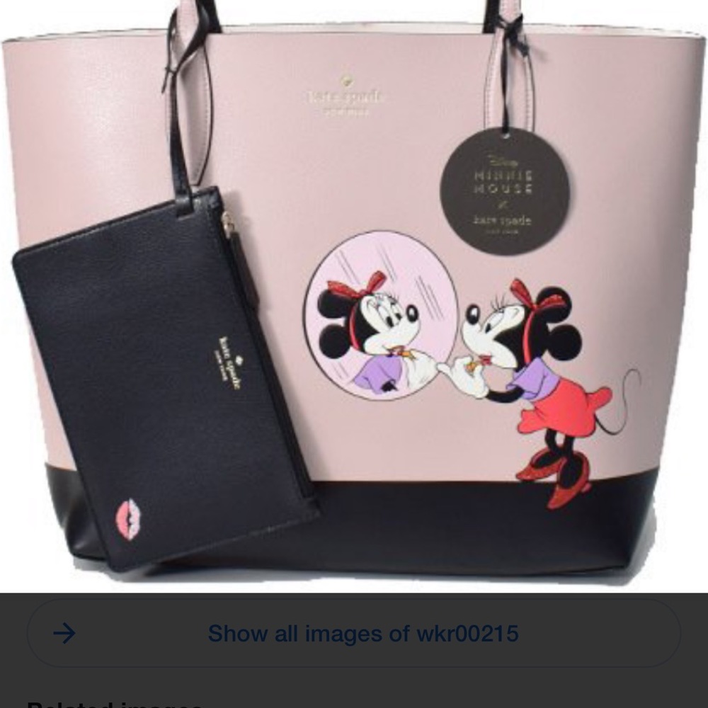 KATE SPADE MINNIE MOUSE LG REVERSIBLE TOTE - Picture 11 of 16